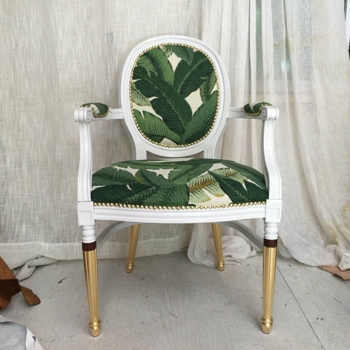 tropical motifs armchair