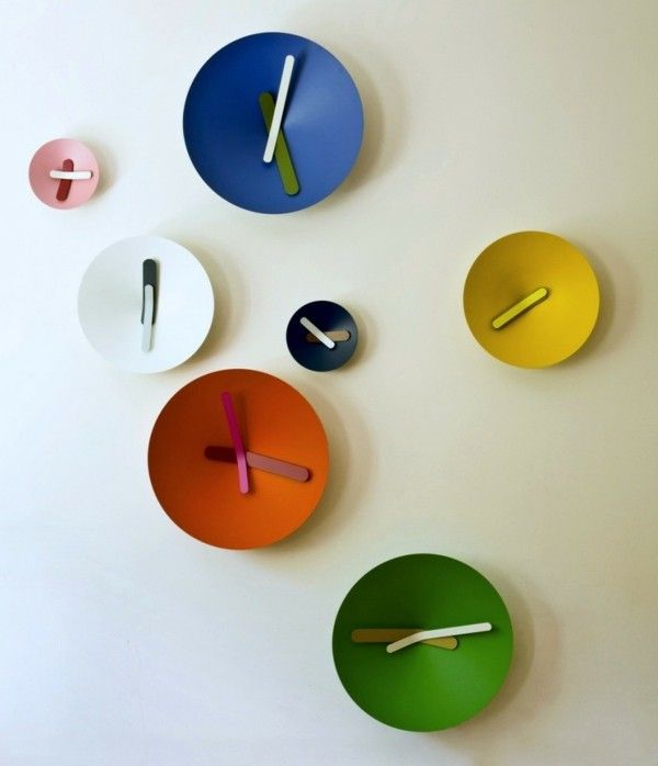 colorful wall clocks