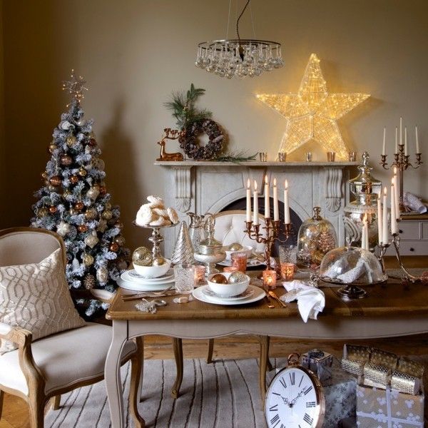 Fireplace-shining-star-christmas-decoration
