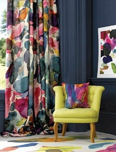 chic-patterned-curtains-violet-dark blue