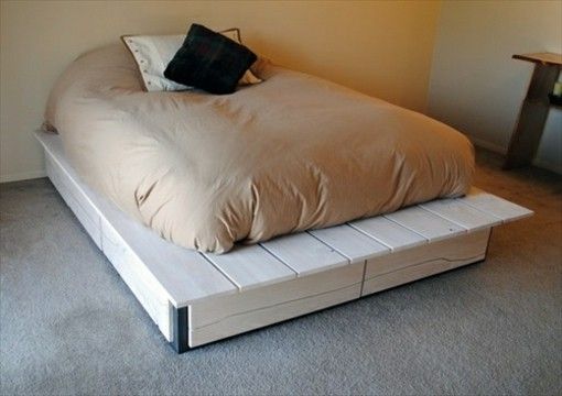 Double bed made from Euro pallets
