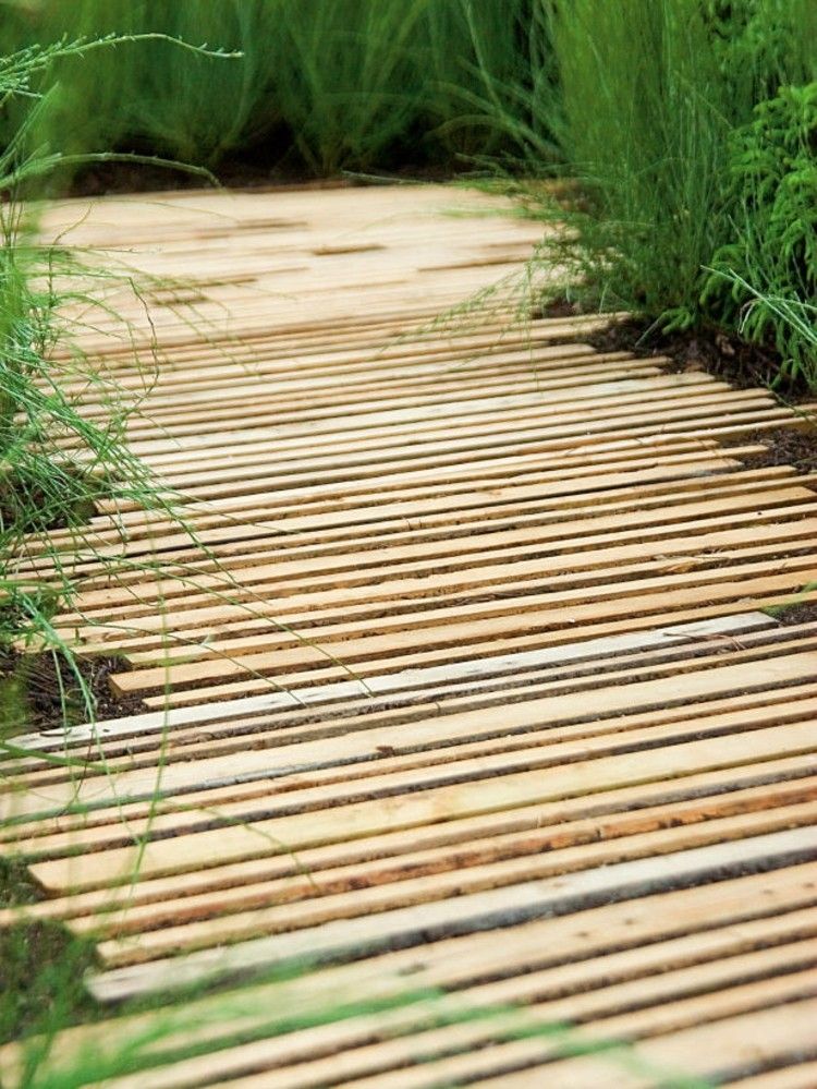 Garden path shape wood