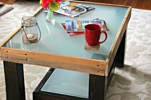 Coffee table made from pallets
