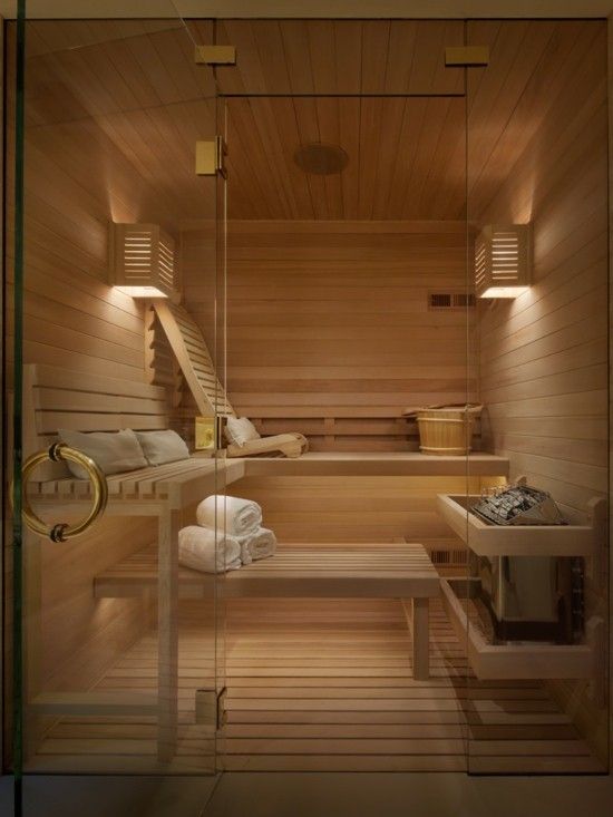 Solid wood sauna