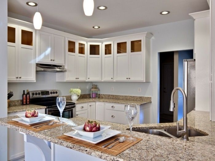 Modern kitchen countertops made of granite