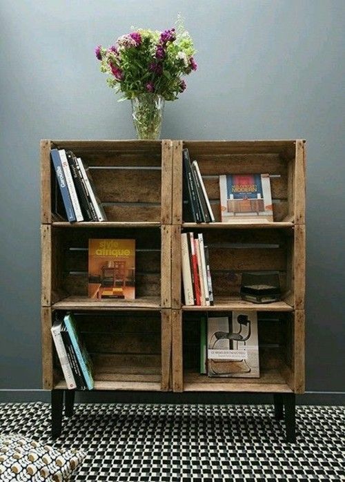 Bookshelf made from pallets