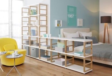 Bücherregale mit doppelter Funktion – diese dienen auch als Bettkopfteile