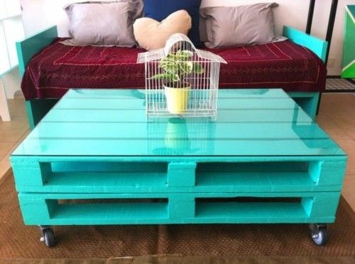 Coffee table made from pallets