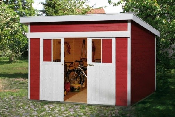Gartenhaus genug Platz für die Fahrräder