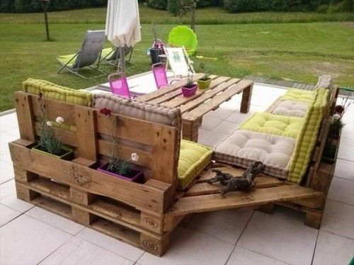 Garden furniture made from pallets