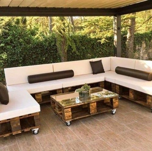 Furniture made from pallets coffee table veranda