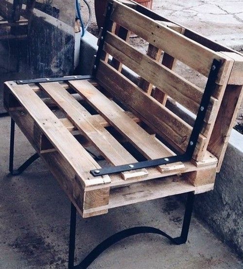 Furniture from pallets bench - garden ideas
