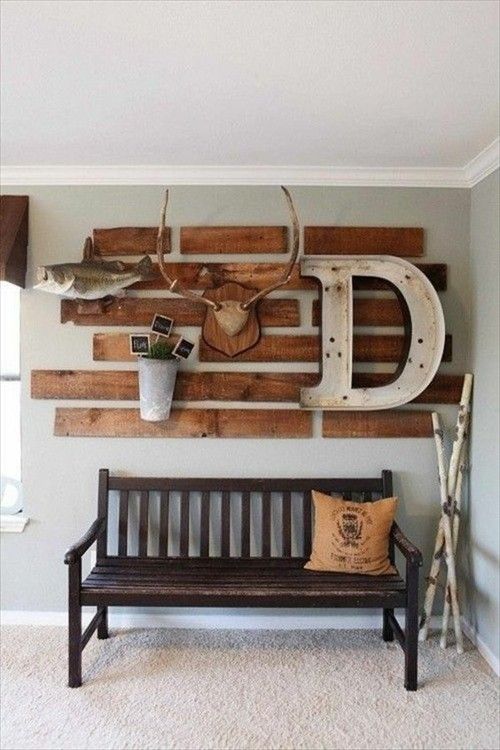 Furniture from pallets wall shelf