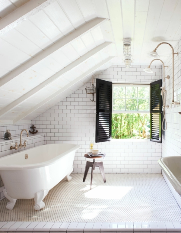 Badezimmer auf dem Dachboden – viel Ruhe mit einer Prise Luxus