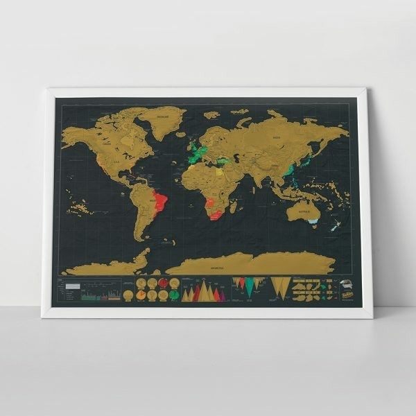 Weltkarte zum Freirubbeln Dekoideen für Ihr Zuhause