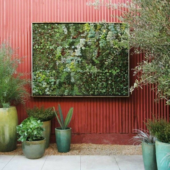grüne Wand vertikaler Garten