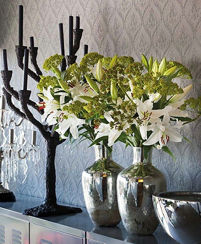 weiße Lilien Idee für Dekoration mit Blumen