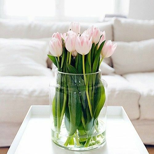 Deko Ideen mit Tulpen zartes Rosa