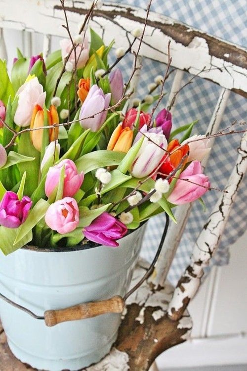 Deko mit Tulpen natürlich schön deko ideen