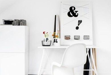 Tolle Deko Ideen, wie Sie Farbe in Ihr graues Heimbüro einführen