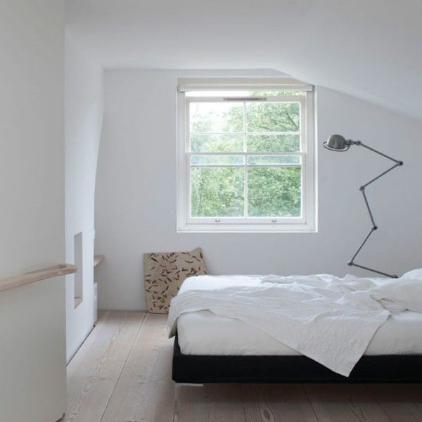 Kleine Weiße Wohnung Schlafzimmer minimalistisch