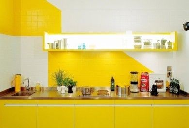 Kücheneinrichtung in Gelb: Anwendungsanleitungen!