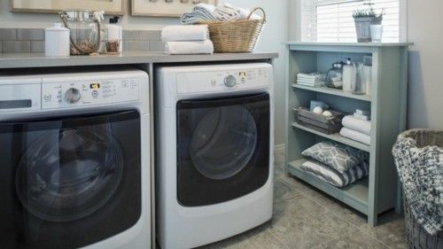 Waschküche sauber machen den technischen Zustand prüfen Waschmaschine