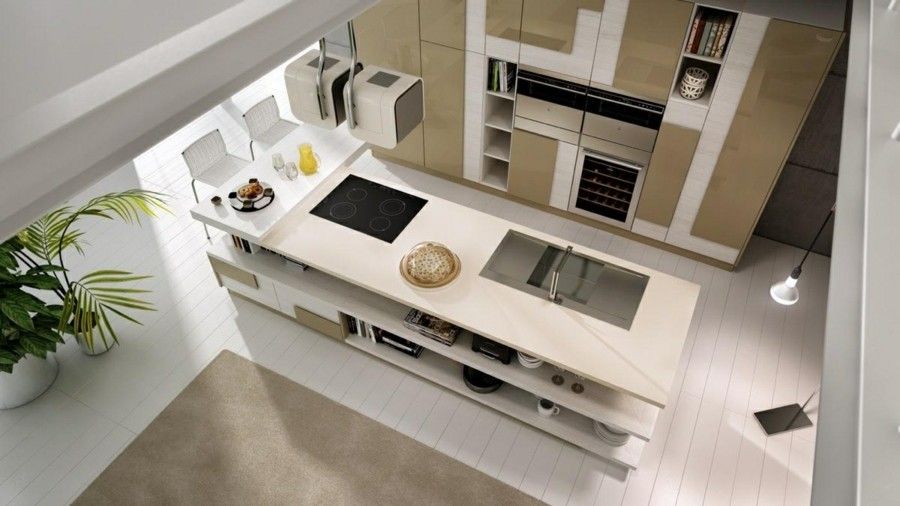 wohnung einrichten geometrische asthetik funktionell, küche mit modernen geometrischen formen einrichten - trendomat, Design ideen