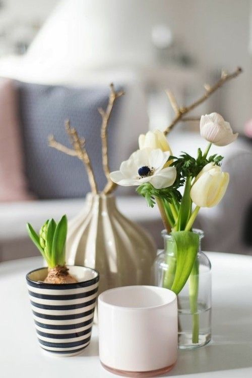 Еlegante tischdeko mit tulpen modern vase deko ideen