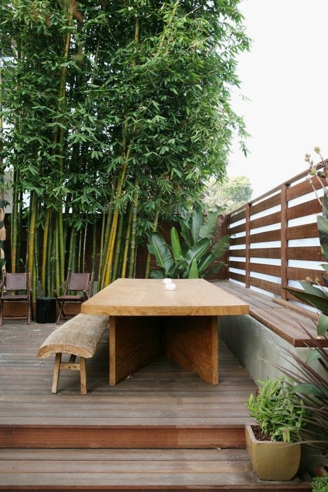 Terrasse im asiatischen Stil Bambus