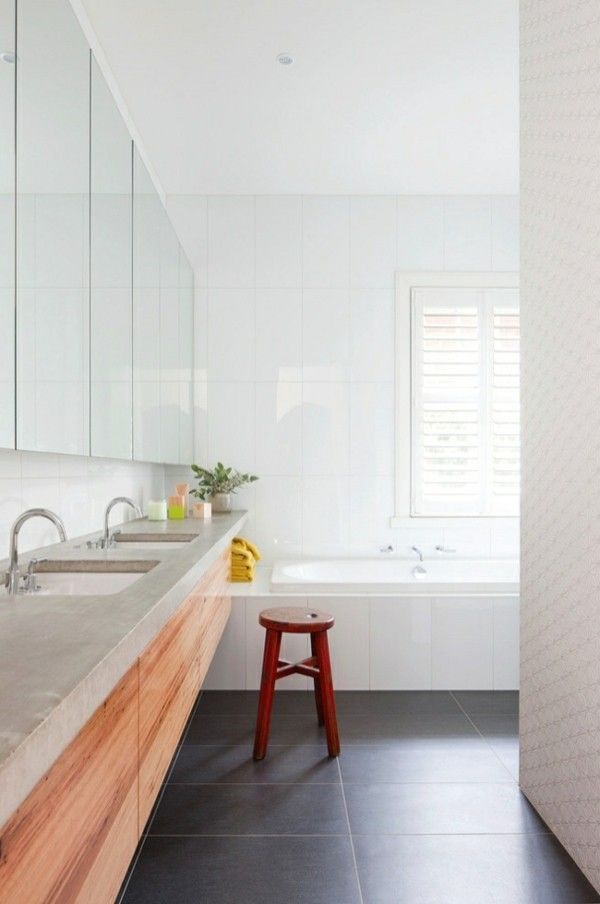 Coole Ideen für Beton im Bad - strenge und gehobene Ästhetik in einem