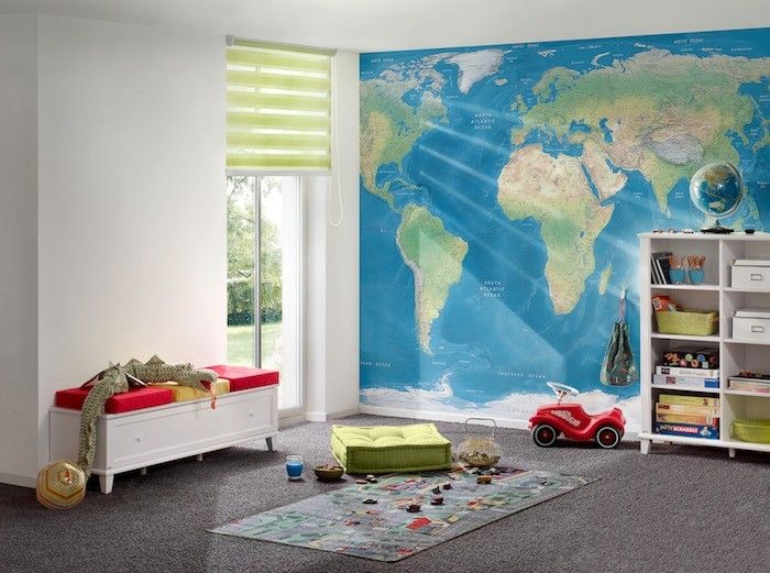 Fototapete Weltkarte Fantasie anregen Kinder erfreuen
