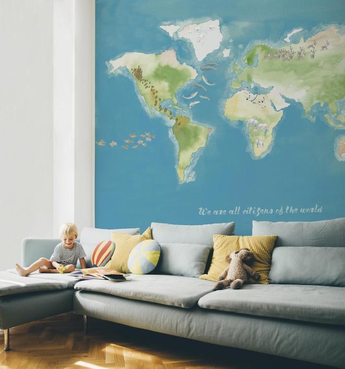 Fototapeten Weltkarten im Wohnzimmer