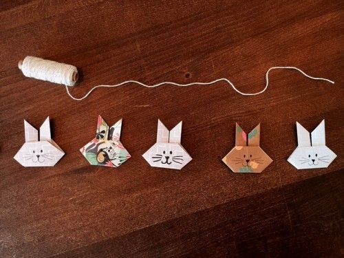 Origami Bunny Hasen Girlande