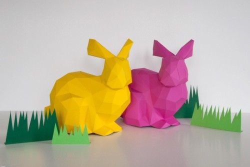 Osterhase aus Papier Hasen dekoration