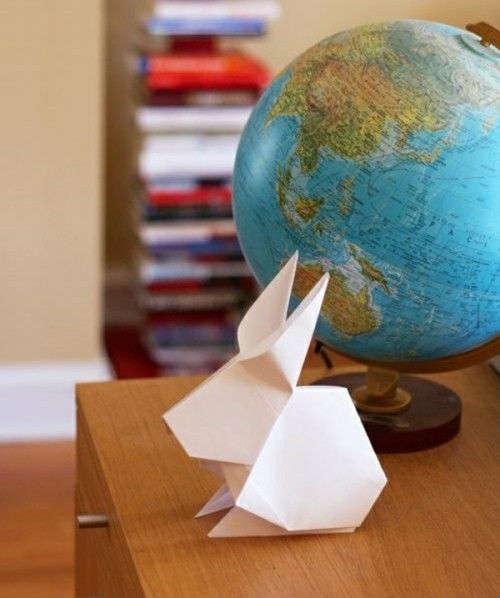 osterhase origami hase basteln mit papier origami