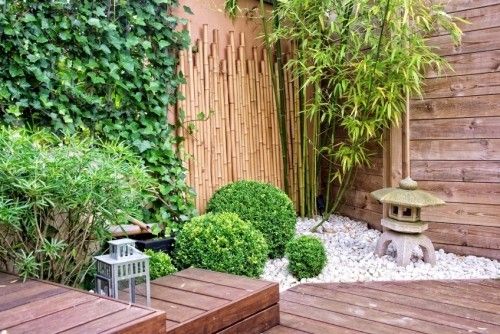 Ideen für kleinen Garten japanisch gestalten