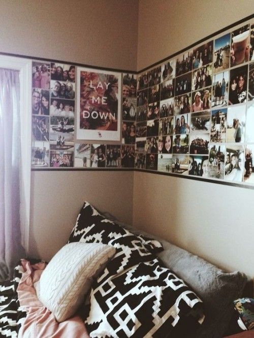 Kreative Idee für eine tolle Fotowand im Schlafzimmer 1