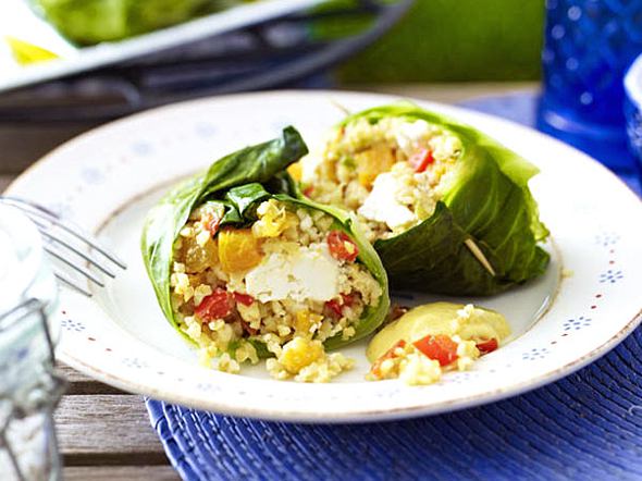 gemuese bulgur paeckchen mit feta