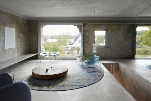 Ideen für Betonboden schickes Interieur in Industrial Style