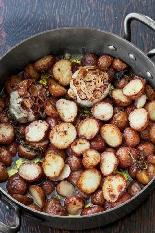 Leichte Kartoffel Rezepte knusprige Kartoffeln in der Pfanne auf Landhausart