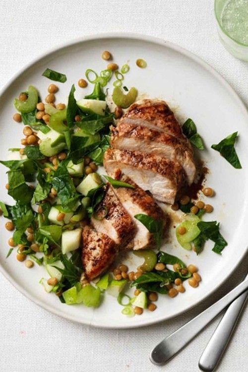 Hähnchen mit Balsamic und Spinat Salat Low Carb Rezepte