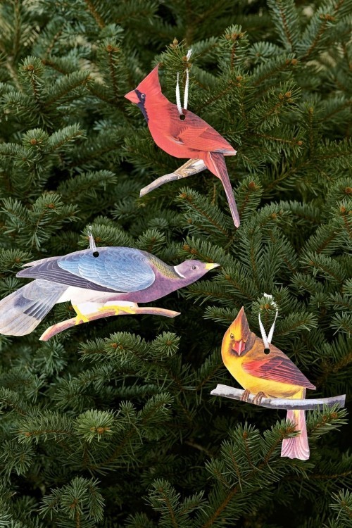 Vögel als Weihnachtsschmuck selber basteln