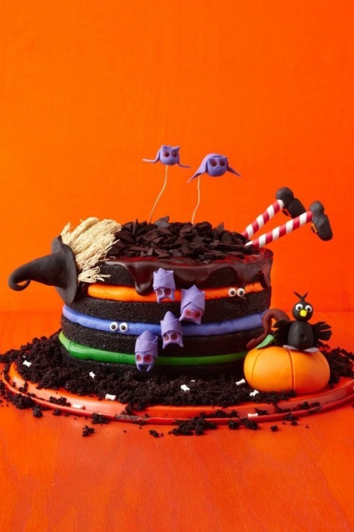 Bunt und lustig Halloween Kuchen Deko