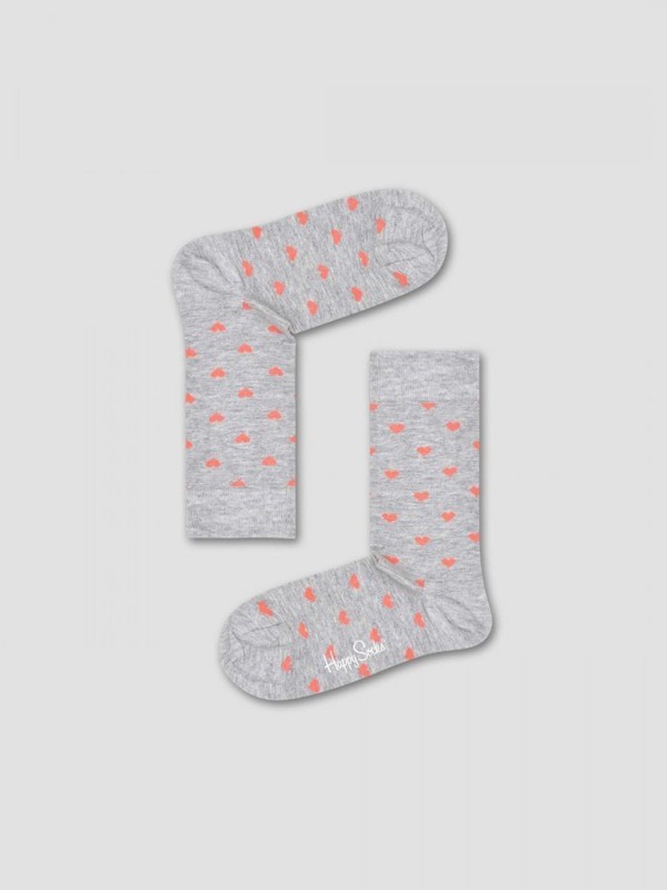 Valentinstag Geschenke ein Paar graue Socken mit rosa Herzchen
