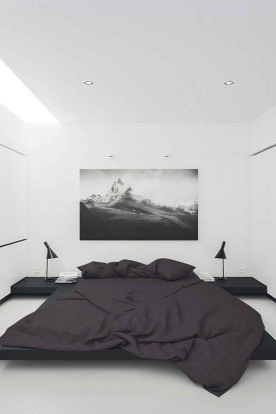 Moderne Einrichtungsideen Schlafzimmer Kontraste