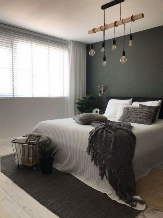 Schlafzimmer Ideen im Scandi Style Weiß Grau in verschiedenen Nuancen typisch nordisches Design