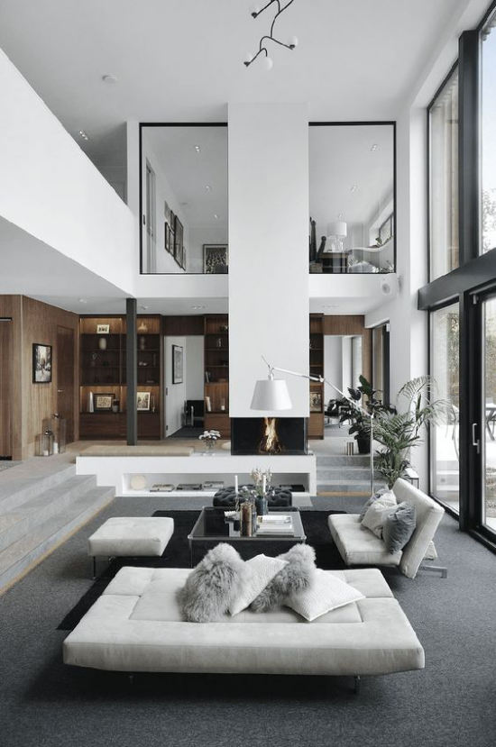 Wohntrends out 2020 schönes geräumiges Wohnzimmer aber in Grau nicht aktuell