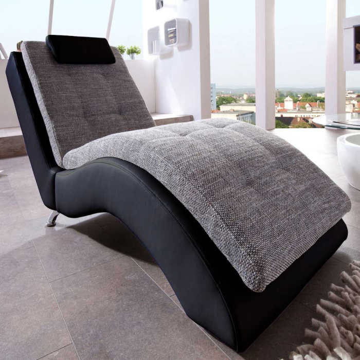 Sesseltrends 2020 Relax Liege in Grau komfortables Design Platz für Ruhe und Entspannung