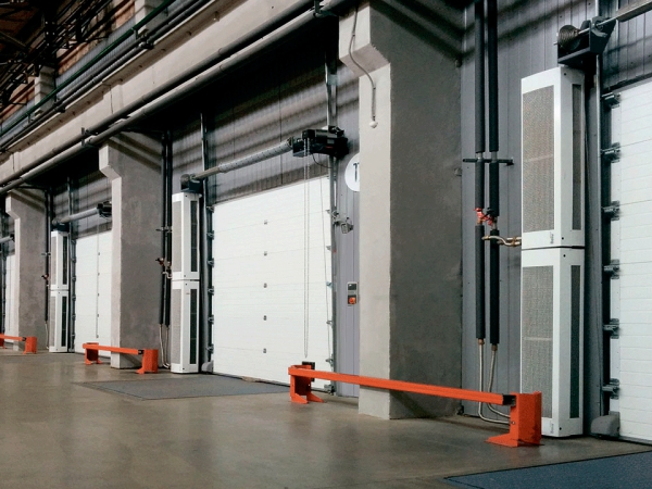 Air curtains - Good climate zone separation in the operating area is possible as garage high-speed door curtains